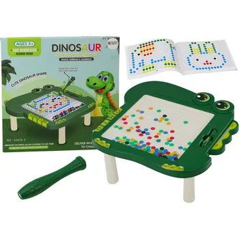 Magnetická kreslící tabulka Stolek Tabule Magnetická Vzdělávací Dinosaurus Podložka Puzzle Zelená