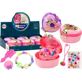 Dárková krabička Sada Truhla Šperkovnice Srdíčko Krabička Na Bižuterii Příslušenství MIX