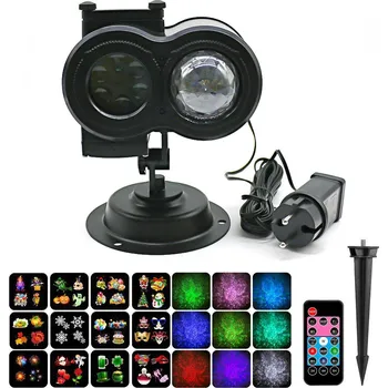 Světelný efekt VÁNOČNÍ PROJEKTOR LED S VODNÍMI VZORY, 12 SLIDEŮ, DÁLKOVÉ OVLÁDÁNÍ