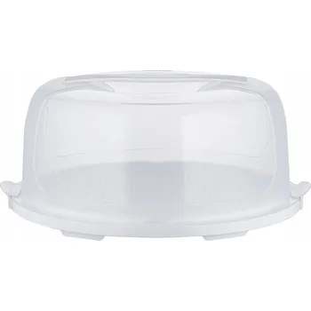 Dóza na potraviny Dóza na dort kulatý Bílá Praktická 28,5x17 cm