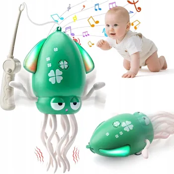 Hračka pro nejmenší INTERAKTIVNÍ TANČÍCÍ SVÍTÍCÍ HRAČKA S HUDBOU CHOBOTNICE PRO DĚTI