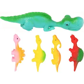 Dřevěná hračka Sada 5 ks natahovacích dinosaurů na prst Elastické hračky pro děti Barevní dinosauři pro zábavu a soutěžní hry