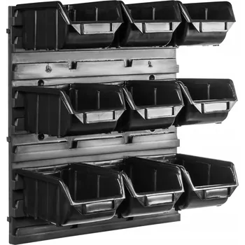 Obraz Dílenská nástěnná deska 35x38,5 cm + 9 boxů/úložných boxů