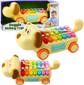 Jezdící Pejsek Činely Pohyblivé Uši Ocas Palička Na Provázku