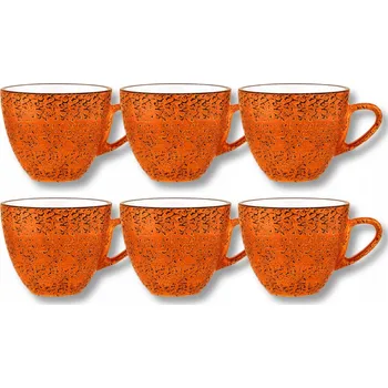 Oranžový porcelánový Šálek na espresso 75 ml Wilmax 6 kusů