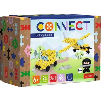 ostatní stavebnice Sada kostek Trefl Connect - 2v1: Letadlo / Jeep 61969