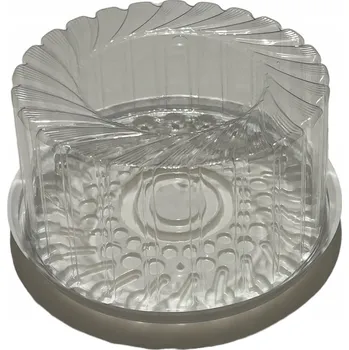 Dóza na potraviny PLASTOVÁ KRABIČKA / DÓZA NA DORT víko + dno 21cm