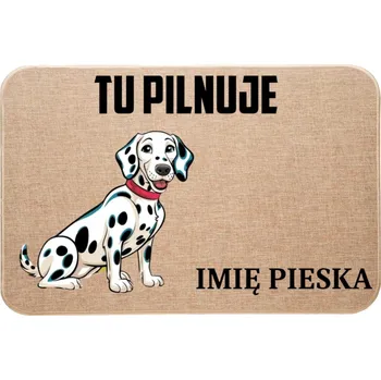 Rohožka Lněná Vstupní Rohožka TADY HLÍDÁM + JMÉNO Dalmatin