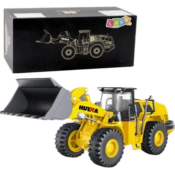 autíčko Kovová konstrukce rypadla-nakladače Huina Žlutá 1:50