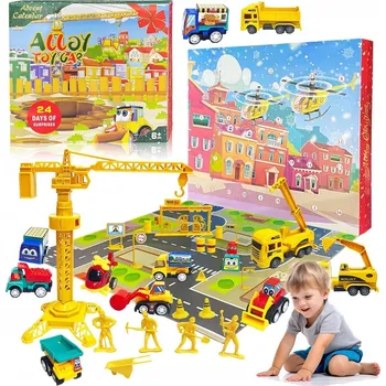 ostatní stavebnice STAVEBNÍ ADVENTNÍ KALENDÁŘ 2025 – AUTA, STAVEBNICE PRO DĚTI