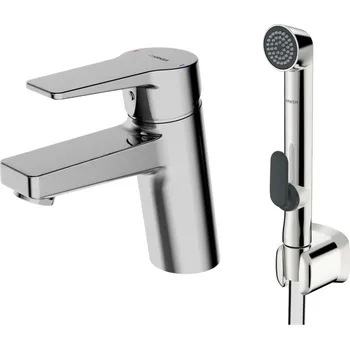 Vodovodní baterie HANSA Baterie Hansa Twist umyvadlová stojánková s bidetovou sprškou chrom, 09302203 09302203