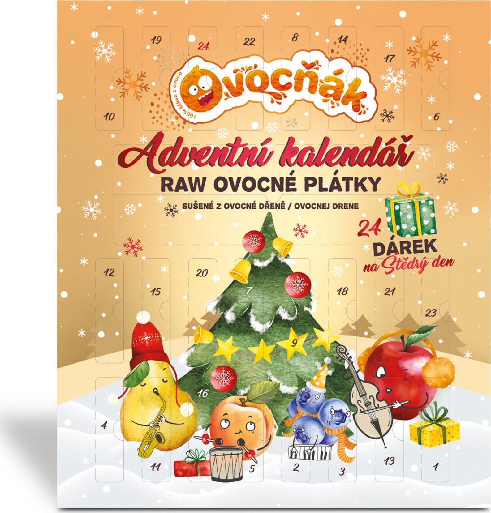 Ovocňák Adventní kalendář mix (24 x 10 g)