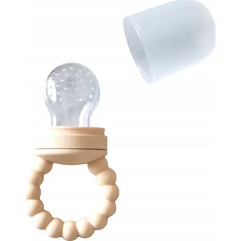 Silikonové kousátko pro krmení, mléčně krémové Já