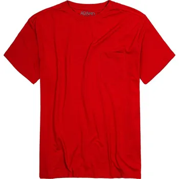 Pánské tričko ADAMO tričko pánské 139055 regular fit nadměrná velikost červená 5XL