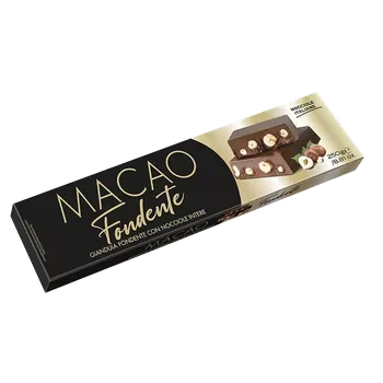 Čokoláda Gianduia hořká nugátová čokoláda s lískovými oříšky MACAO 150g