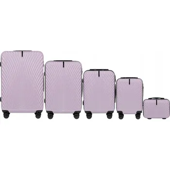 WINGS Sada cestovních KUFRŮ z ABS plastu XXL SET 5 CESTOVNÍCH zavazadel