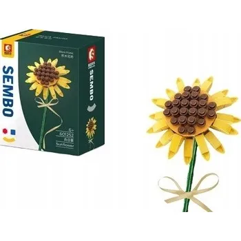 ostatní stavebnice Červená růže na Valentýna 27 cm Květina z kostek