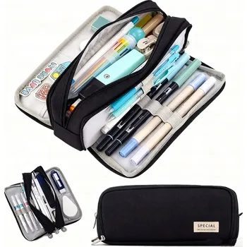 Penál Velký multifunkční penál pouzdro tříkomorové