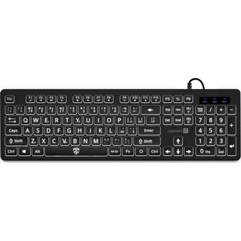 Klávesnice CONNECT IT Klávesnice FOR HEALTH Ergonomická klávesnice s velkými písmeny
