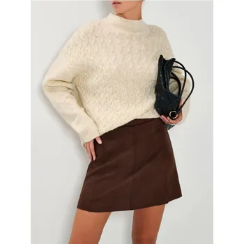 Dámský svetr Sinsay - Dámský svetr s copánkovým vzorem - krémová - 812HK-01M - 812HK-01M-L