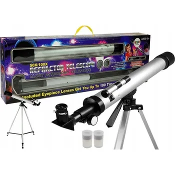 Výuková hračka TELESKOP EDUKAČNÍ PRO DĚTI NA STATIVU 50x 100x