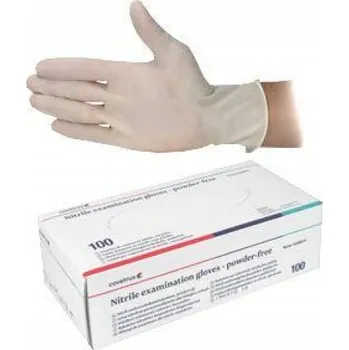 Vyšetřovací rukavice Rukavice nest.vyš.CVET nitril M/100ks bez pudru, bílé