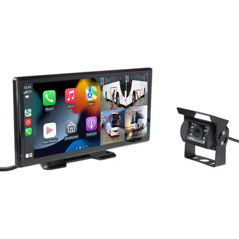 Couvací kamera Set monitor 10,36" 4x 4PIN s Apple CarPlay, Android auto, Bluetooth, DVR, BSD, + kamera +
