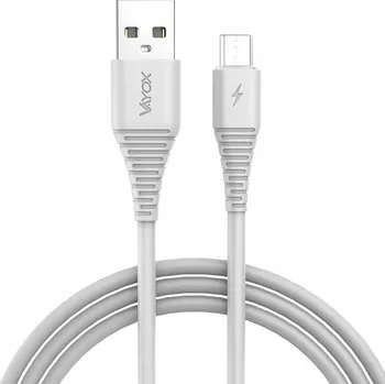 Datový kabel Kabel Vayox USB - microUSB typ B, 2 m, bílý