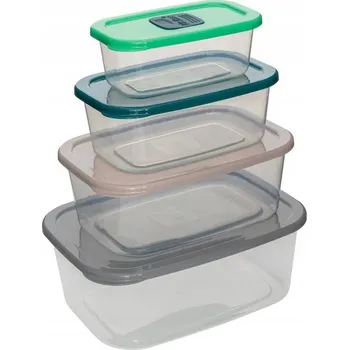 5five Simply Smart Uzavíratelné nádoby na potraviny RECT, 4 kusy
