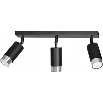 Stropní Svítidlo Emibig Hiro 3xGU10 30W černé chromové moderní