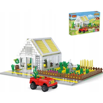 ostatní stavebnice Stavebnice COGO FARM – Venkovský dům se zahradou a autem, 590 dílků