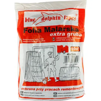 Zakrývací fólie na malování Fólie na malování Blue dolphin 5 m x 4 m x 49 µm