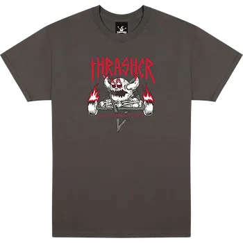 Pánské tričko Thrasher x Toy Machine Monster Gram T-Shirt Charcoal XL