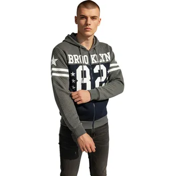 Pánská mikina Playback Pánská modrá rozepínací mikina DALIBOR Barva: Modrá, Velikost: XL