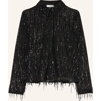 Dámská halenka Rich & Royal Dámská Košile Z Síťoviny S Flitry, černá, 38