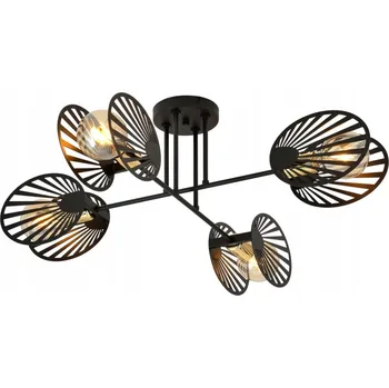 Emibig TALIA 4 Stropní Stropní Svítidlo / stropní svítidlo, lakovaná Ocel, černá, 15W MAX LED