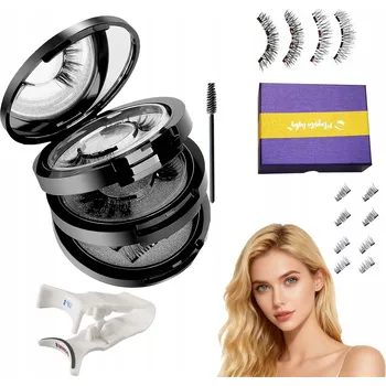 Umělé řasy Magnetické Řasy Bez Lepidla Přirozený Efekt 4 Páry + Aplikátor