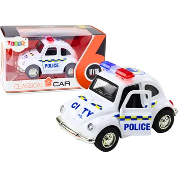 autíčko Policejní Autíčko Klasické 1:38 Pohon Světla Zvuky Bílé
