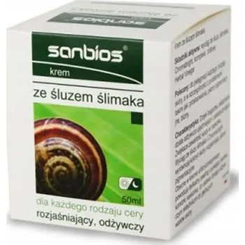 Pleťový krém Sanbios krém se šnečím slizem 50 ml rozjasňující