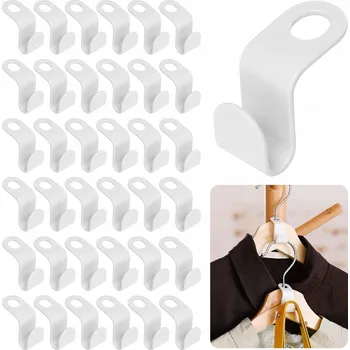 Věšák 50x ORGANIZÉR HÁK NA VĚŠÁKY OBLEČENÍ HÁČKY DO SKŘÍNĚ DRŽÁK UNIVERZÁLNÍ