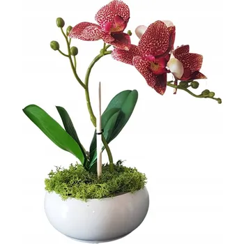 umělá květina Umělý orchidej v malém květináči s mechem