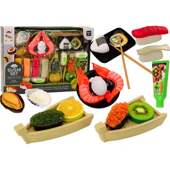 Dětská kuchyňka Hrací set Sushi Příslušenství Krevety Pro Děti 24 ks