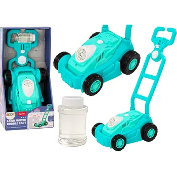 Hra na zahradu Strojek na mýdlové bubliny Kosiarka Jezdítko s rukojetí Modrý