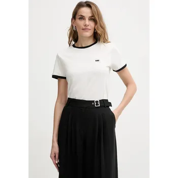 Pánské tričko Bavlněné tričko Karl Lagerfeld IKON A3W17078 béžová 01X, vel. L