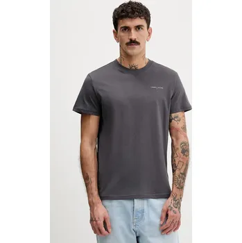 Pánské oblečení Bavlněné tričko Tommy Jeans DM0DM21780 šedá 90X, vel. XL
