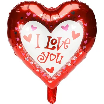 Balónek FÓLIOVÝ BALÓNEK SRDCE I LOVE YOU VALENTÝN 45 CM