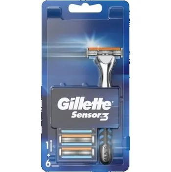 GILLETTE Sensor 3 náhradní hlavice do holicího strojku 6 ks