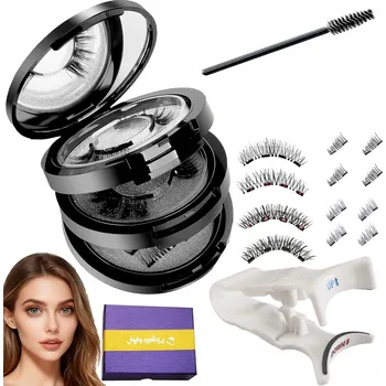 Umělé řasy MAGNETICKÉ ŘASY 4 PÁRY PRO VÍCENÁSOBNÉ POUŽITÍ IDEÁLNÍ DÁREK