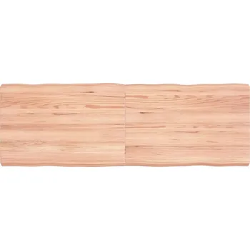 Konferenční stolek vidaXL Stolní deska 120x40x(2-6)cm ošetřený dub živá hrana [364023] Barva: světle hnědá