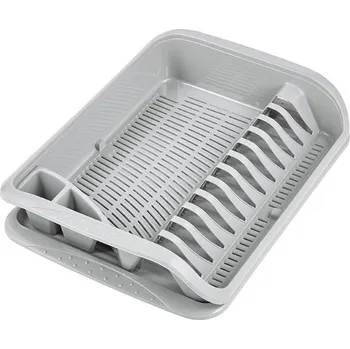 Organizace kuchyně KEEEPER PIERRE Odkapávač na nádobí ŠEDÝ 39,5 x 29,5 x 8 cm